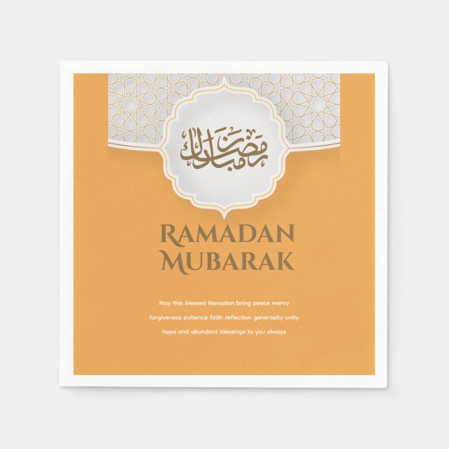 Eid Mubarak Card with Masjid Napkin (Front)