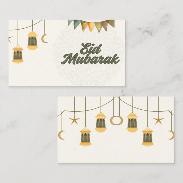 Eid Mubarak Cards (Front/Back)