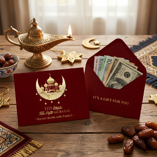 Eid Mubarak Cash Money Gift Muslim Kids Happy Eid Envelope