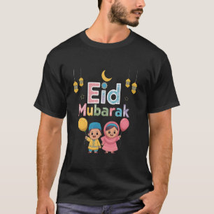 Eid Mubarak celebration kids balloons festive joy T-Shirt