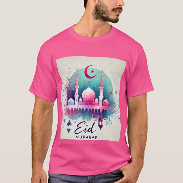 Eid Mubarak Celebration Mens Tshirt (Front)
