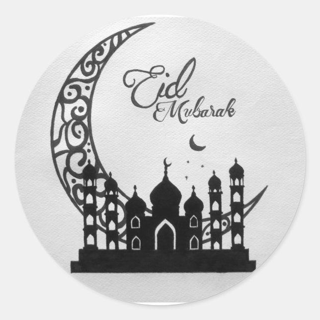EID MUBARAK Creative Design Classic Round Sticker (Front)