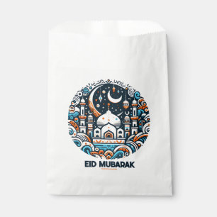 Eid Mubarak Decorated Crescent Colourful keepsak Favour Bags