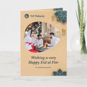 Eid Mubarak Family Photo Eid Greeting Holiday Card