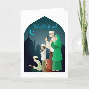 Eid Mubarak Family Photo Greeting Holiday Card