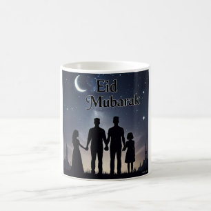 Eid Mubarak Family Silhouette Coffee Mug