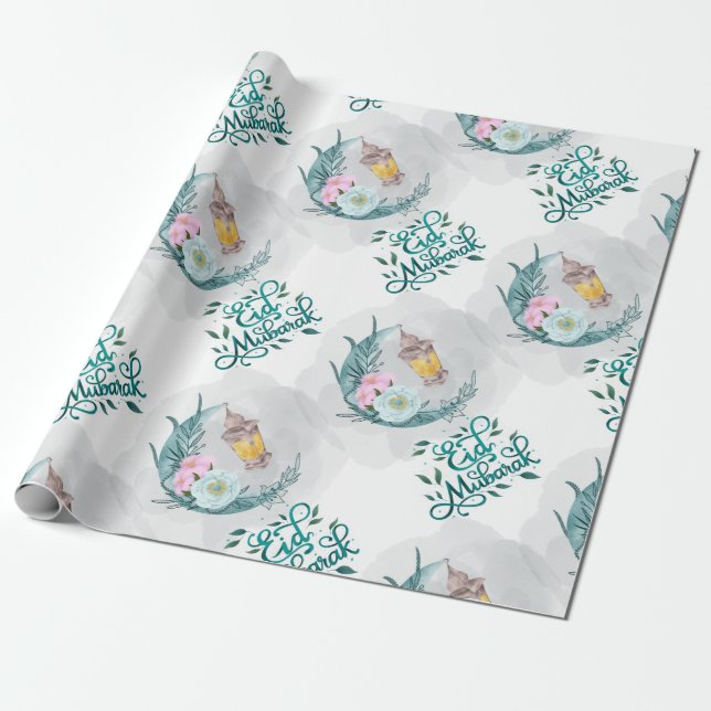 Eid Mubarak Gift Wrapping Paper (Unrolled)