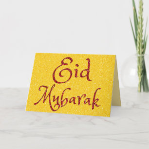 Eid Mubarak Glitter Greeting Card