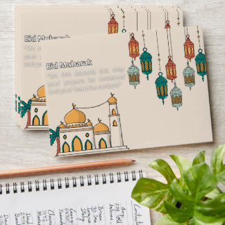 Eid Mubarak Greeting Cards Envelope