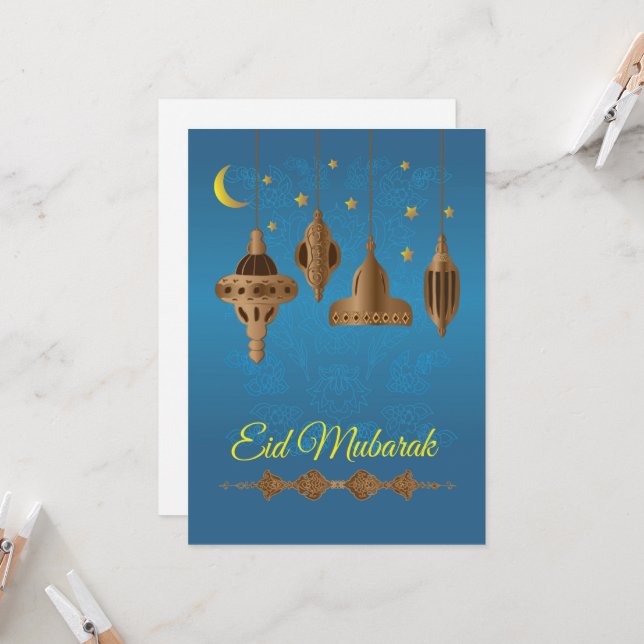 Eid Mubarak greetings Card (Front/Back In Situ)