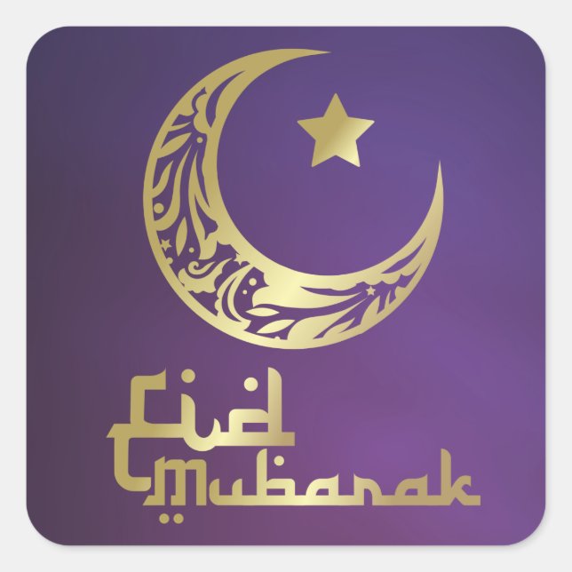 Eid Mubarak - Happy Eid Square Sticker (Front)