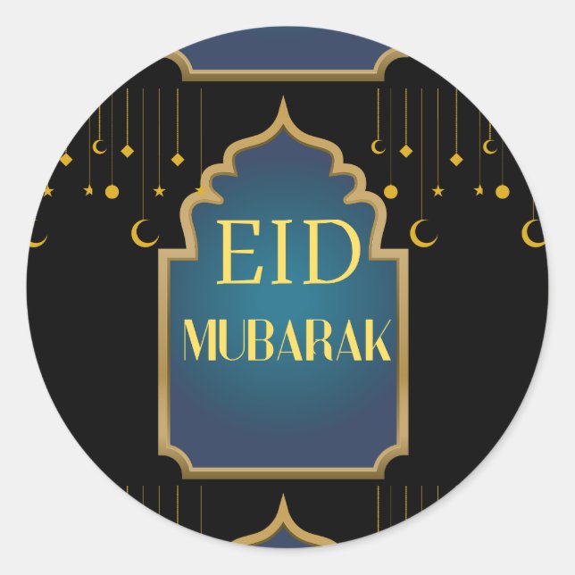 Eid Mubarak Ho  Classic Round Sticker (Front)
