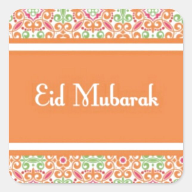 eid mubarak.jpg square sticker (Front)
