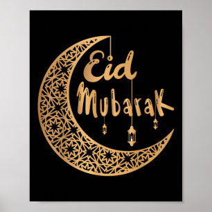 Eid Mubarak Kareem Islamic Fasting Kids Women Men  Poster