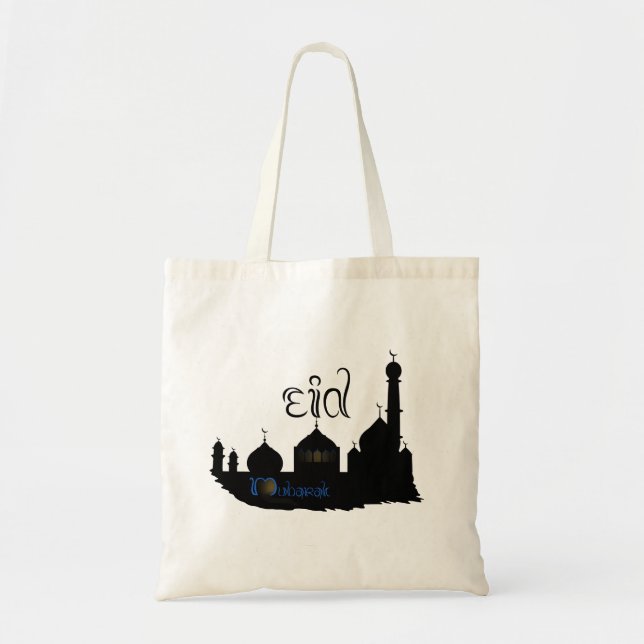 Eid Mubarak Mosque Silhouette - Budget Tote (Front)