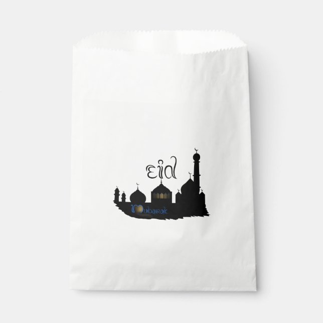Eid Mubarak Mosque Silhouette - Favour Bag (Front)