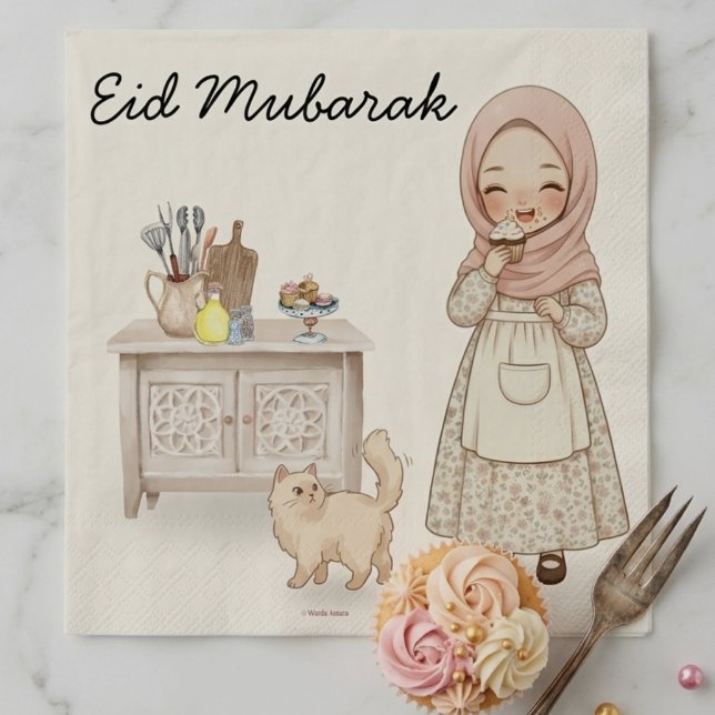  Eid Mubarak Napkin Muslim Kids  (Creator Uploaded)