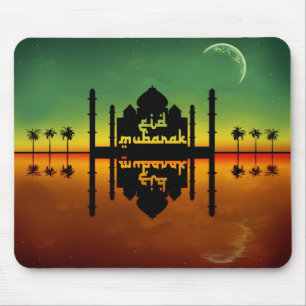 Eid Mubarak Night Reflection - Mousepad