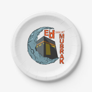 Eid mubarak paper plate
