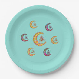 eid mubarak paper plates  عيد مبارك