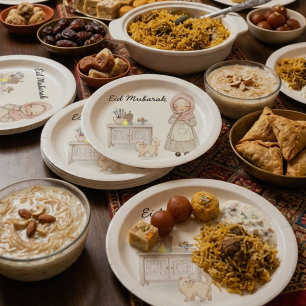 Eid Mubarak Paper Plates Muslim Party