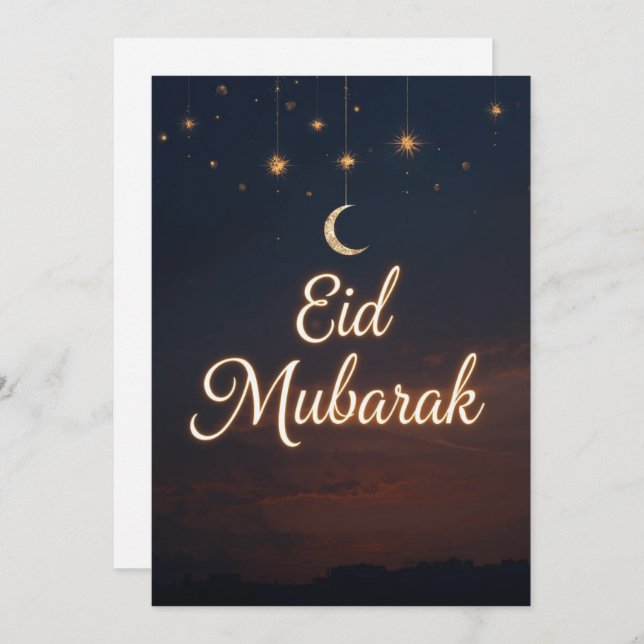 Eid mubarak Personalized modern Card (Front/Back)