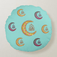 eid mubarak Round Pillow عيد مبارك
