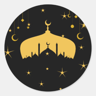 Eid Mubarak Round Stickers 