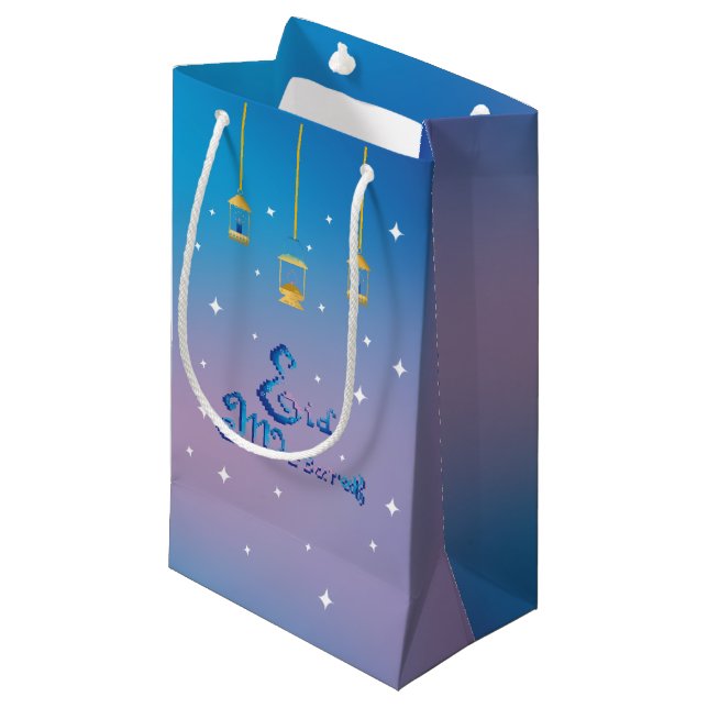 Eid Mubarak Small Gift Bag (Front Angled)