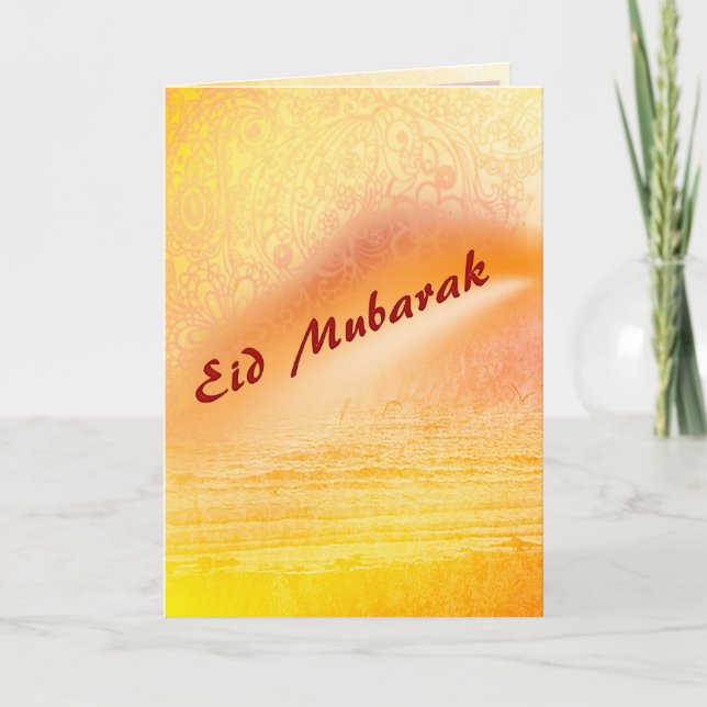 Eid Mubarak - Sunset Holiday Card (Front)