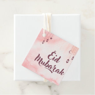 Eid Mubarak Watercolor Favour Tags