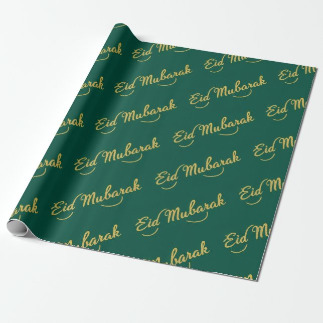Eid Mubarak Wrapping Paper (Unrolled)
