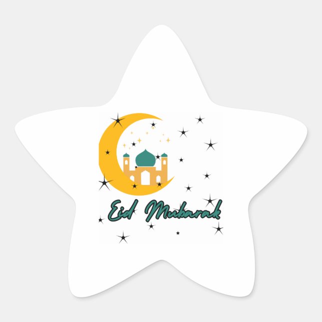 Eid On Stars Star Sticker (Front)