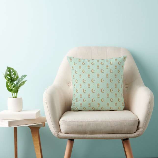  Eid or Ramadan Lanterns & Crescent Seamless  Cushion (Chair)