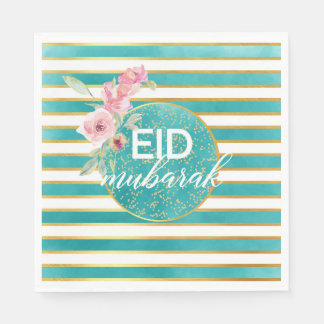 Eid Teal and Gold Napkin