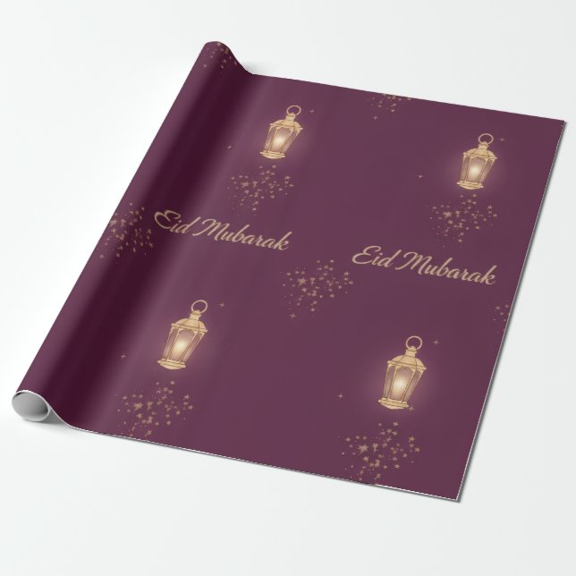 Eid Wrapping Paper Roll (Unrolled)