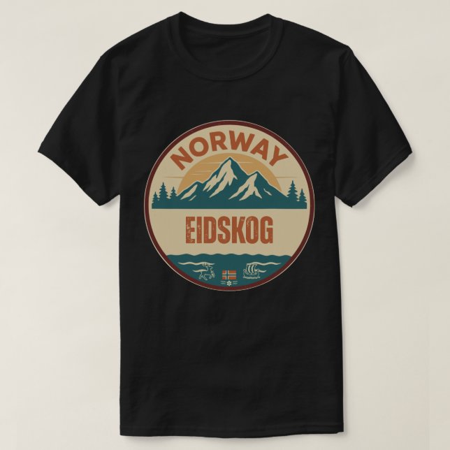 Eidskog, Norge Norway T-Shirt (Design Front)