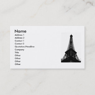 Eifel Tower Business Card