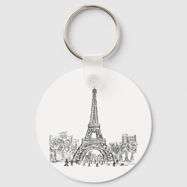 Eifel Tower Paris Key Ring (Front)
