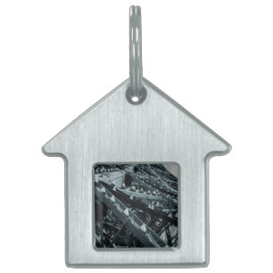 Eifel tower Paris Steel and the sky  Pet ID Tag