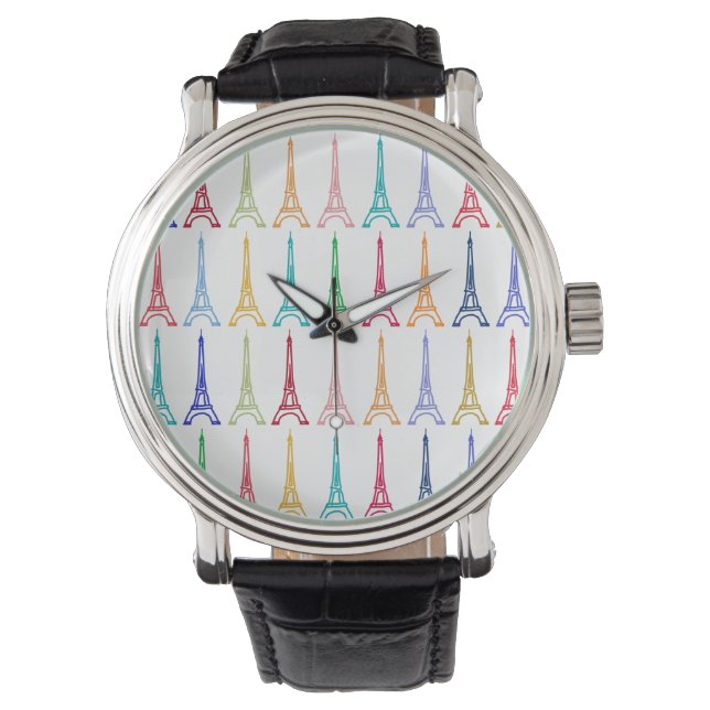Eiffel colour towers watch (Front)