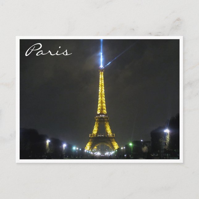 eiffel night lights postcard (Front)