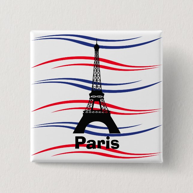 Eiffel Tower 15 Cm Square Badge (Front)