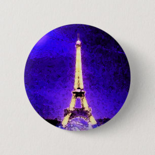 Eiffel Tower 6 Cm Round Badge