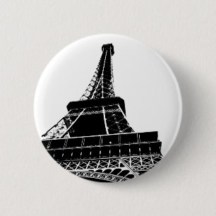 Eiffel Tower 6 Cm Round Badge