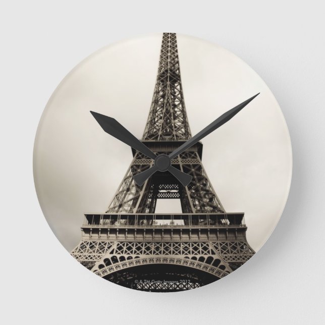 Eiffel Tower 8 Round Clock (Front)