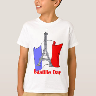 Eiffel Tower and French Flag Bastille Day Tees