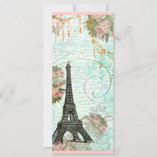 Eiffel Tower and Pink Roses
