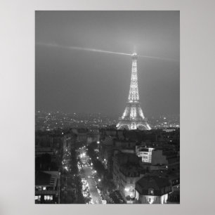 Eiffel Tower and Street Scene Poster