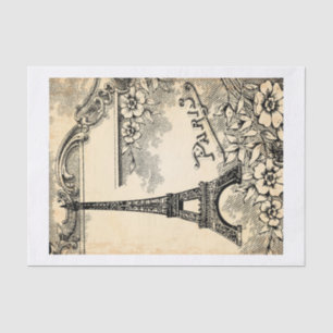 Eiffel Tower and the Word "Paris" Print Tissue Paper